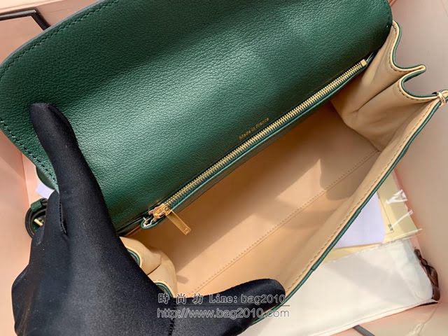 DELVAUX女包 春夏新款 Brillant系列手袋 進口牛皮 德爾沃女手提包 DS0028 翡翠綠 Delvaux單肩斜挎包  fcs1356
